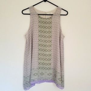 Purple and green summer tunic L